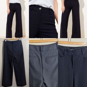 High Waist Wide Leg Pants: Forever Navy